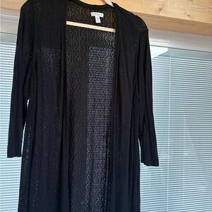 Black Open-Front Duster